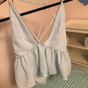 Blue babydoll top